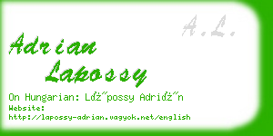 adrian lapossy business card